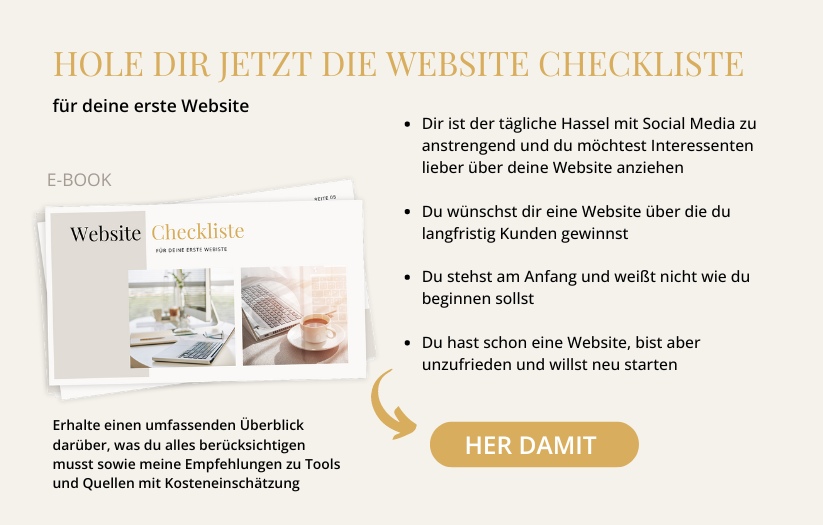 Checkliste eigene Website erstellen